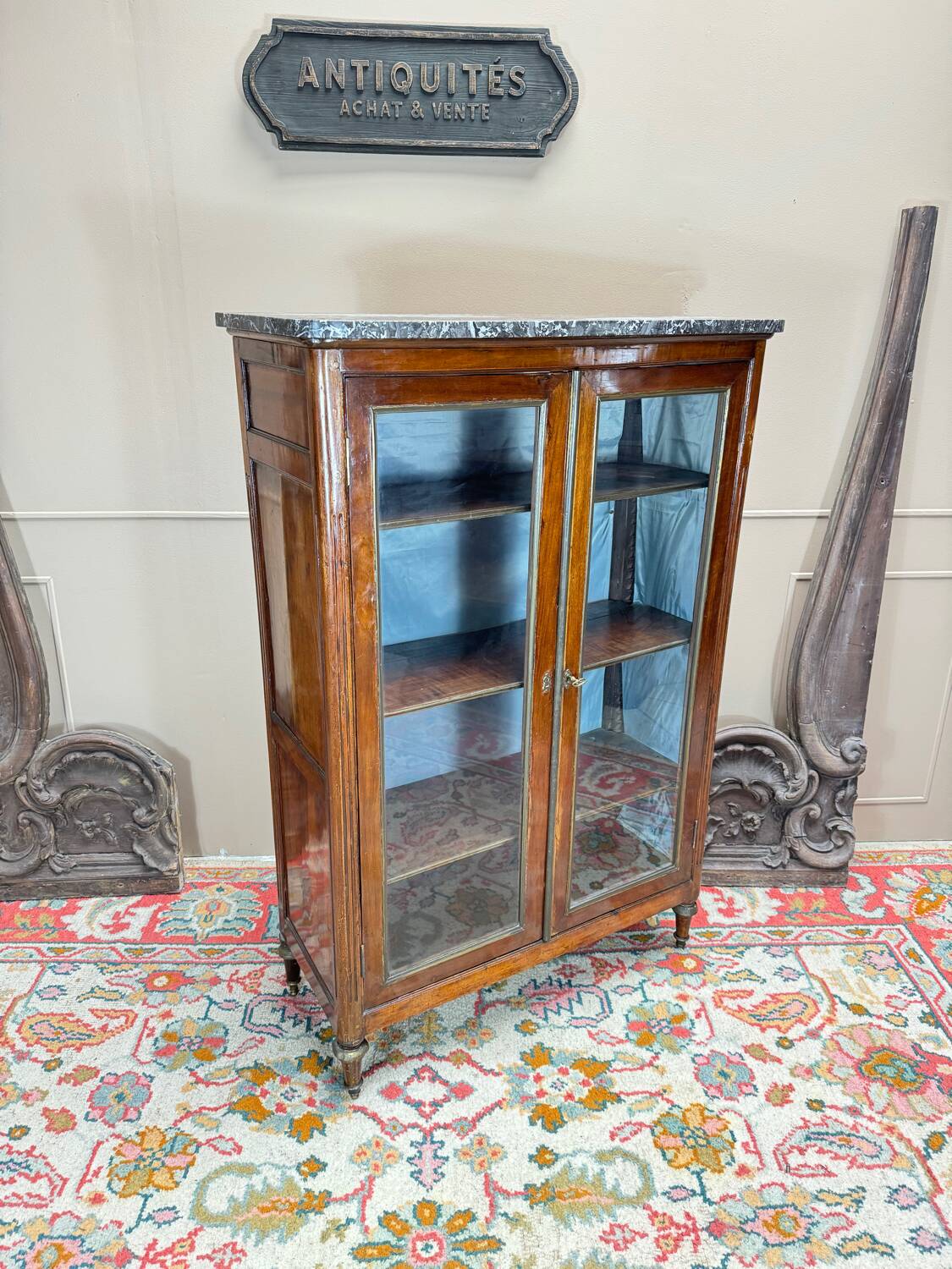 Fidelys Schey Louis XVI Period Mahogany Display Cabinet Stamped XVIII Eme Si