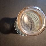 Vintage vase with green and gold trim.