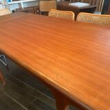 Teak dining room table with extensions by Jean Tricoire & Robert Vecchione - 1960s