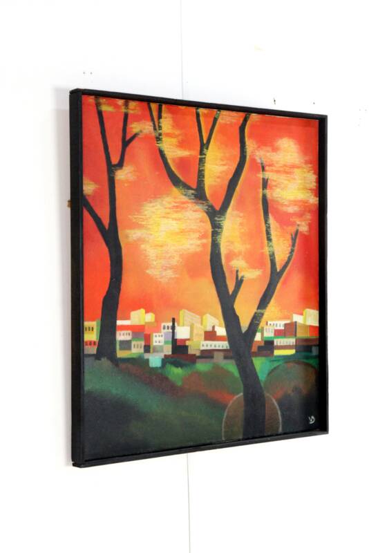 Painting 'Aftenrode' - mid century modern / 70's abstract