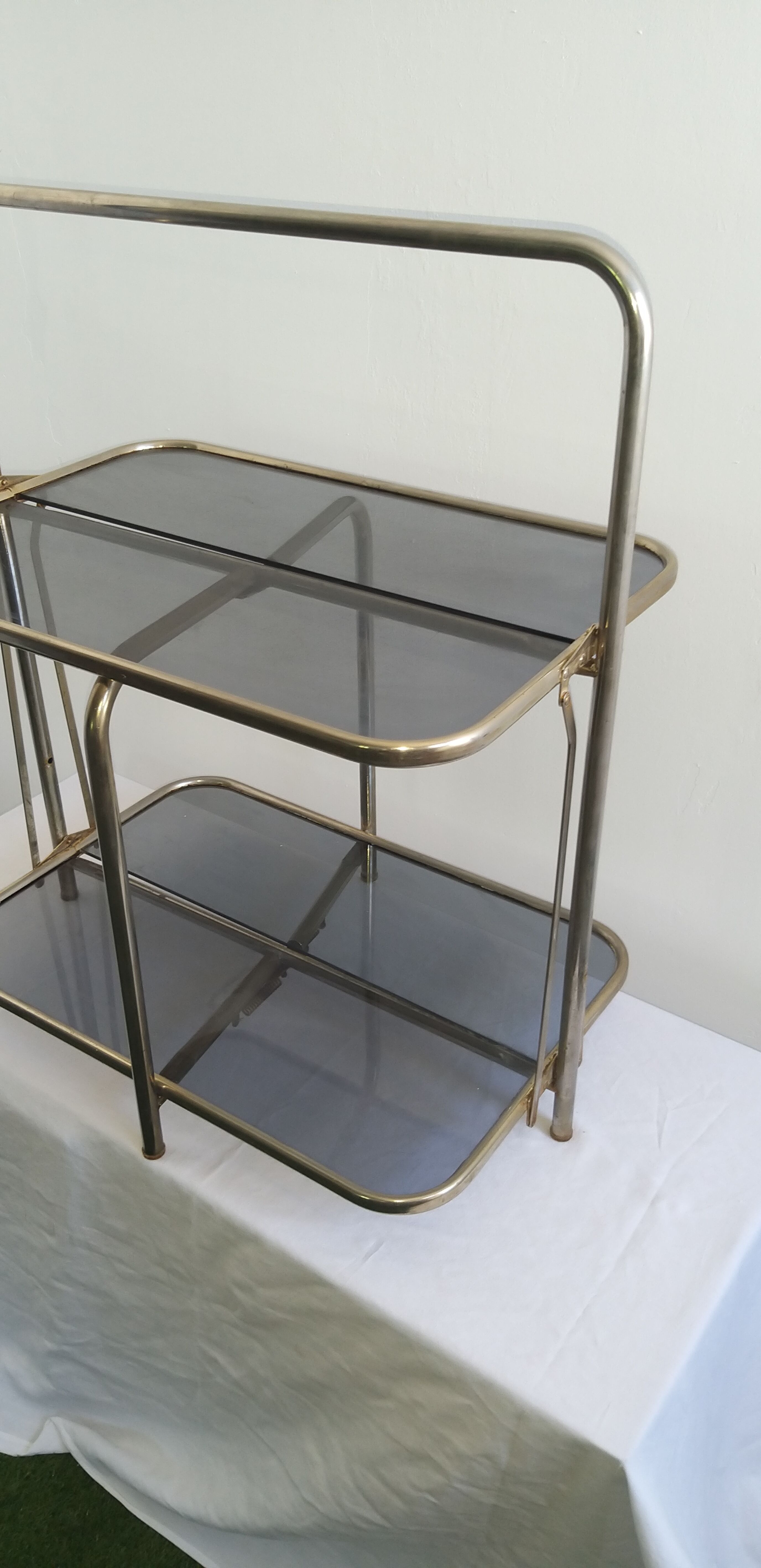 Iron and glass decserte years 70 portable