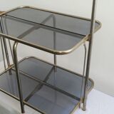 Désserte fer et verre années 70 portable