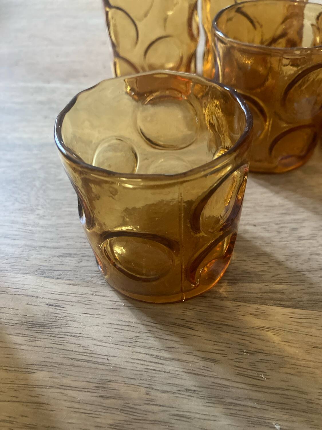 Amber carafe + glasses