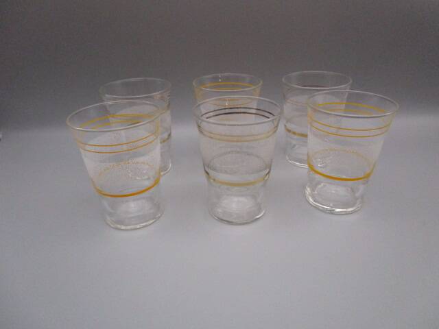 Set of 6 vintage glasses from the 50's/60's