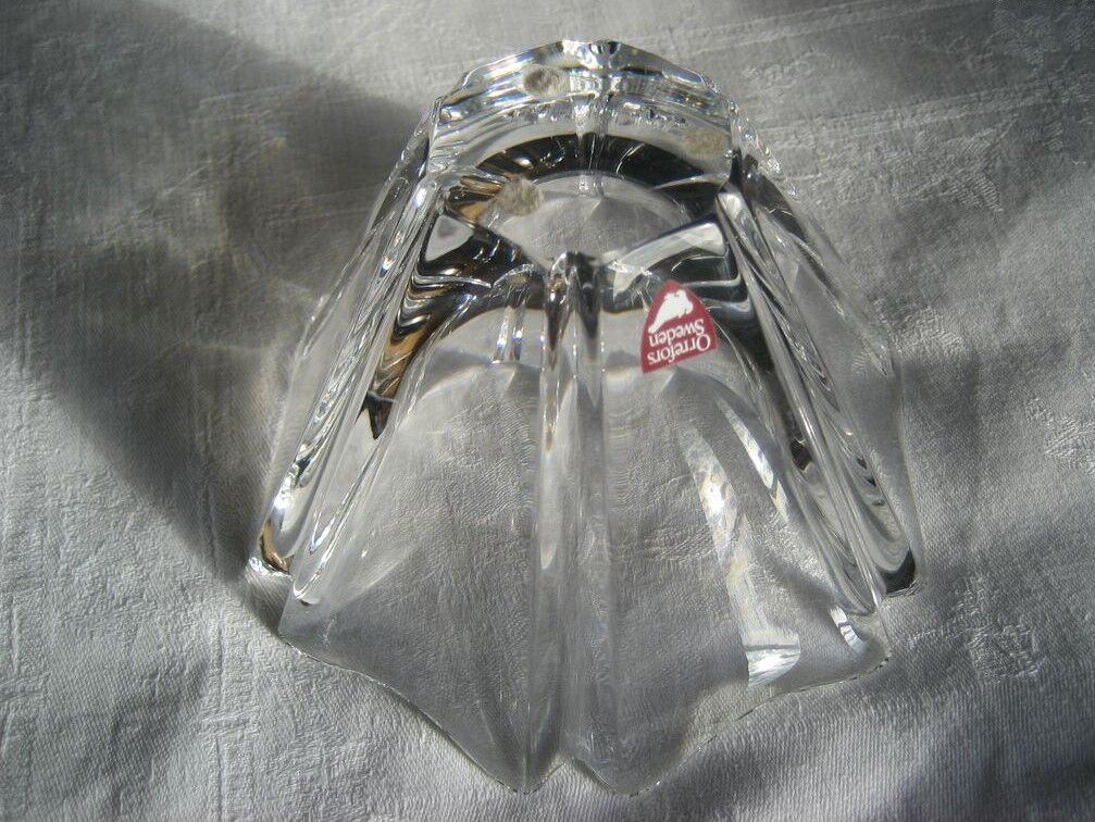 Orrefors vintage swedish cut crystal cup
