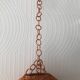 Suspension boule rotin orange Vintage année 70