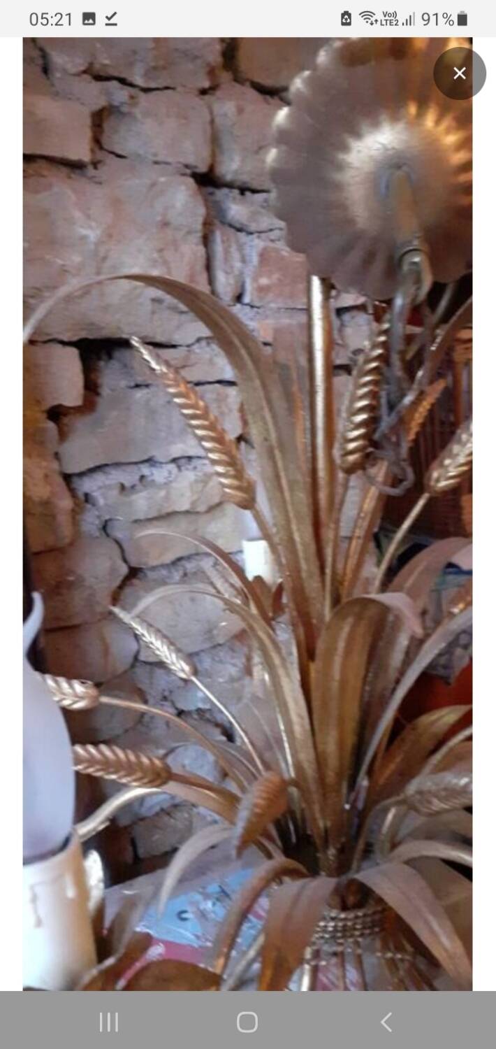 Golden Wheat Ear Chandelier