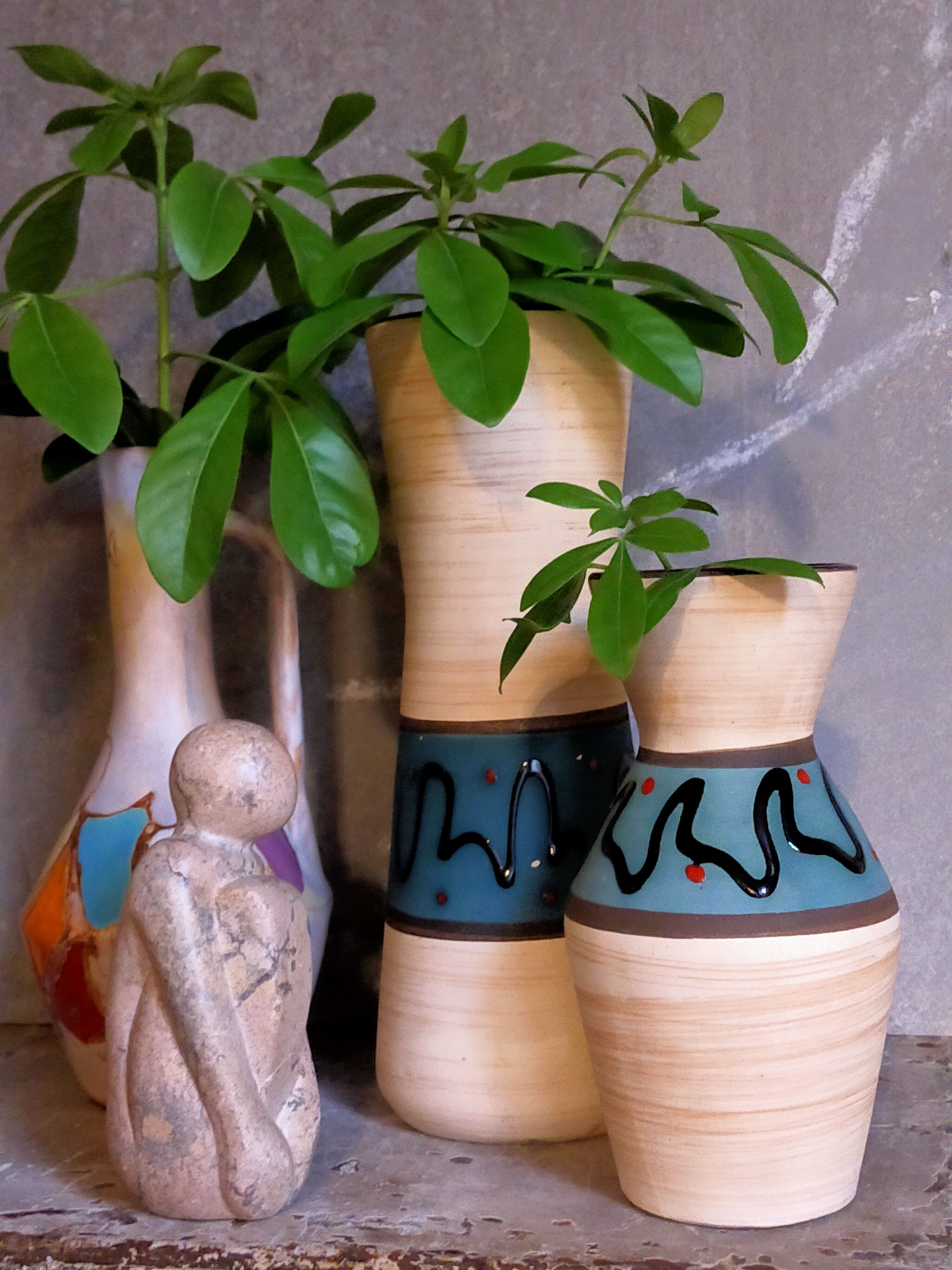 W vase duo.  Germay 50s