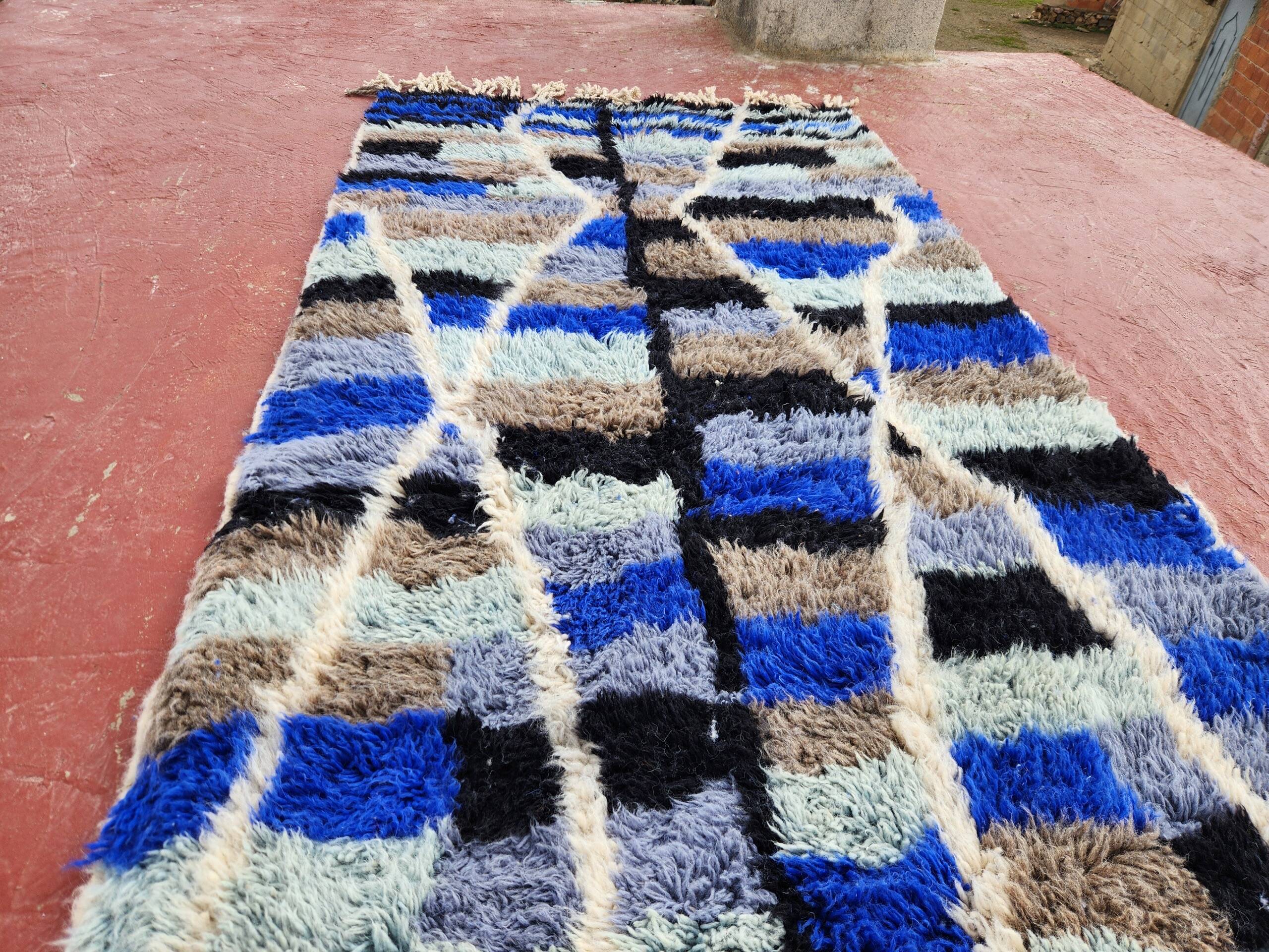 Beni Ouarain rug 300x130 cm – Handmade piece in thick wool,