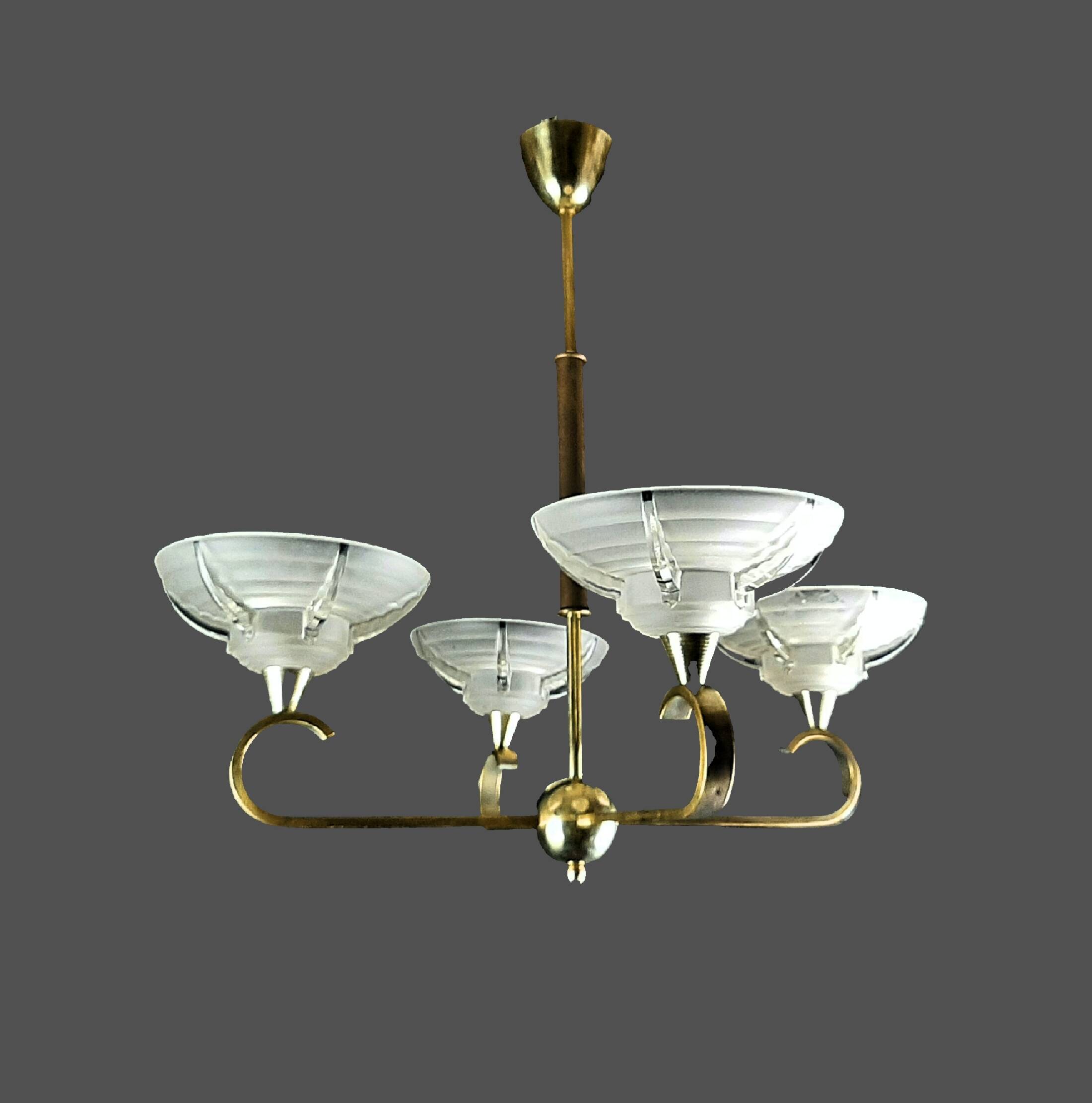 EZAN France Art Deco Chandelier