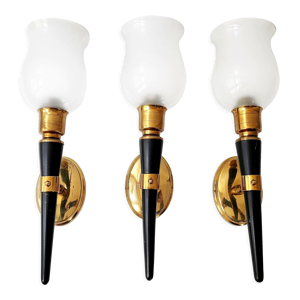 Suite de 3 appliques