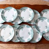 Service de 13 assiettes plates modèle "Sylvia" – Faïencerie d’Onnaing