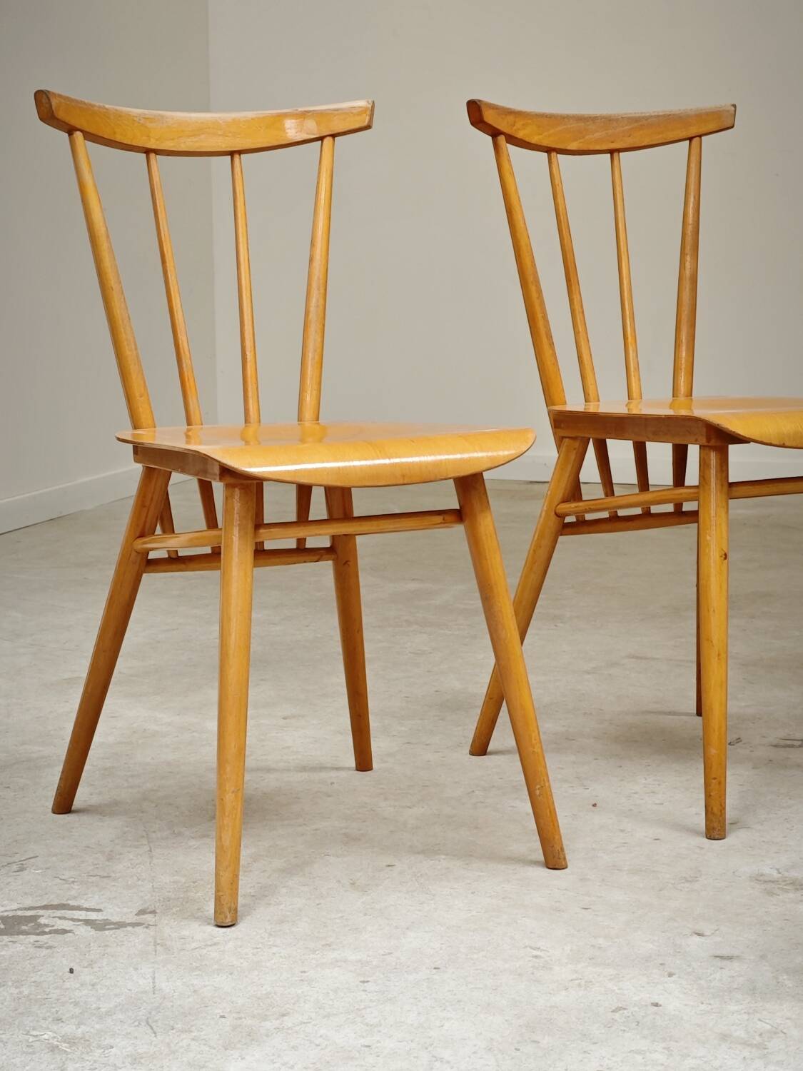 Set of 4 wooden dining chairs by Tatra Nabytok 1960