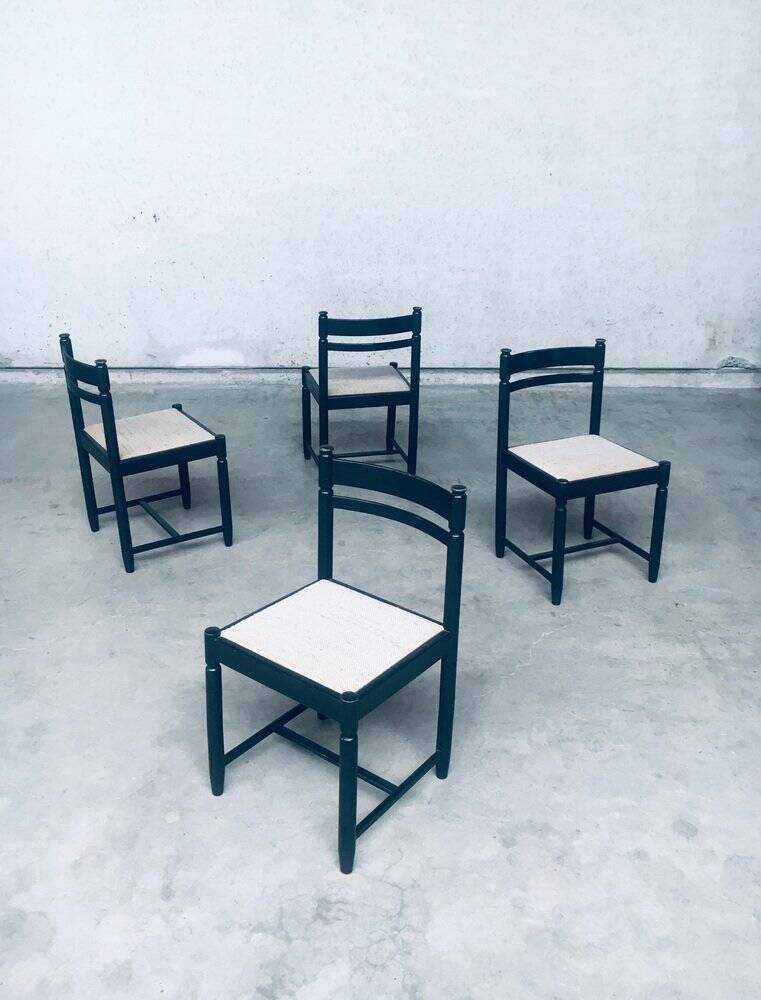Italian design dining chair from the 1960s, set of 4.