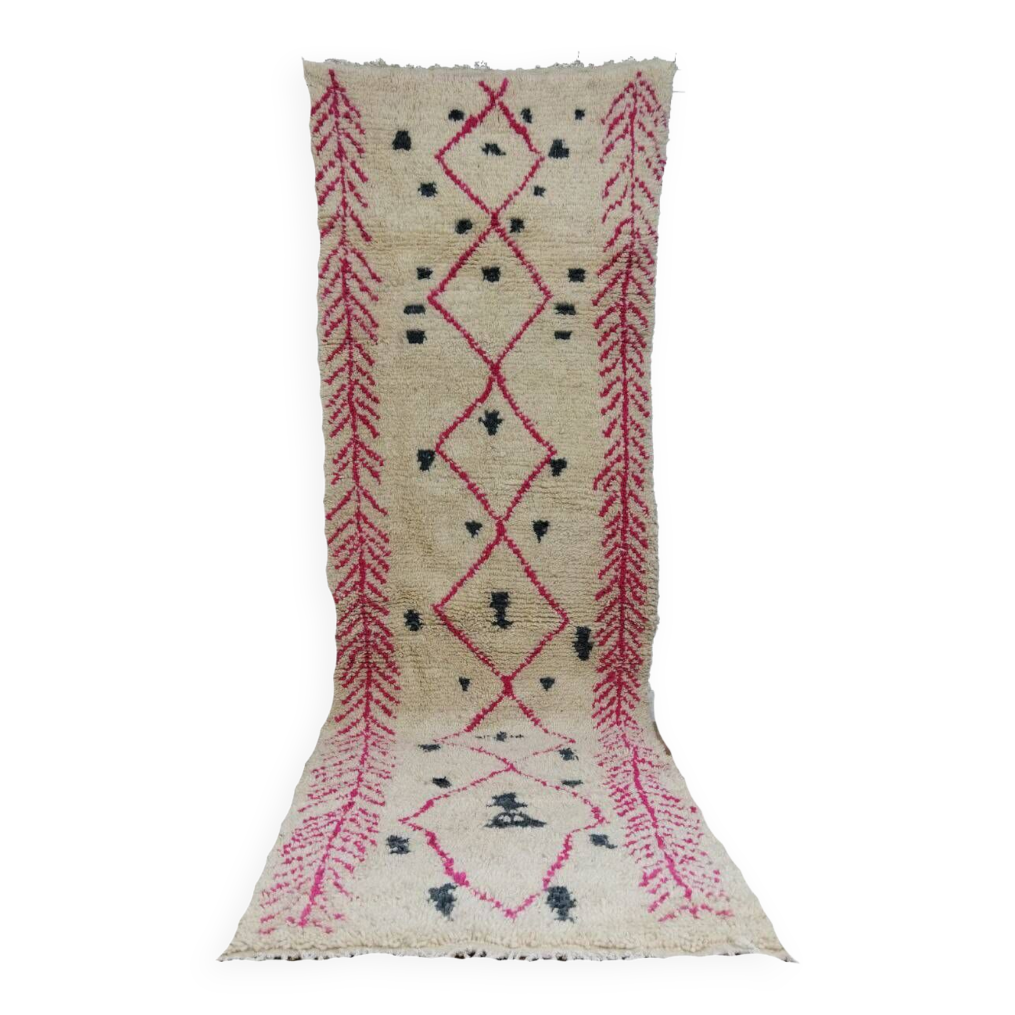 Berber hallway rug pink 290 X 90 CM