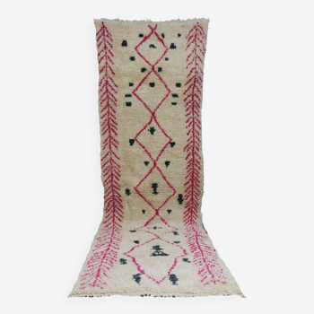 Berber hallway rug pink 290 X 90 CM