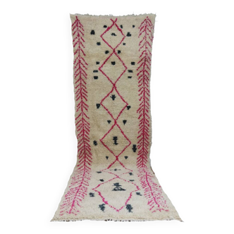 Berber hallway rug pink 290 X 90 CM