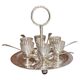 Antique Silver Egg Coddler Stand Holder Set Of 6 Egg Holder With 6 Silver Spoons