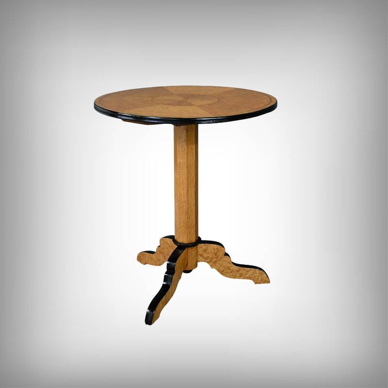 Speckled Maple Pedestal Table, Napoleon III Period – Part 2 of the 19th Century