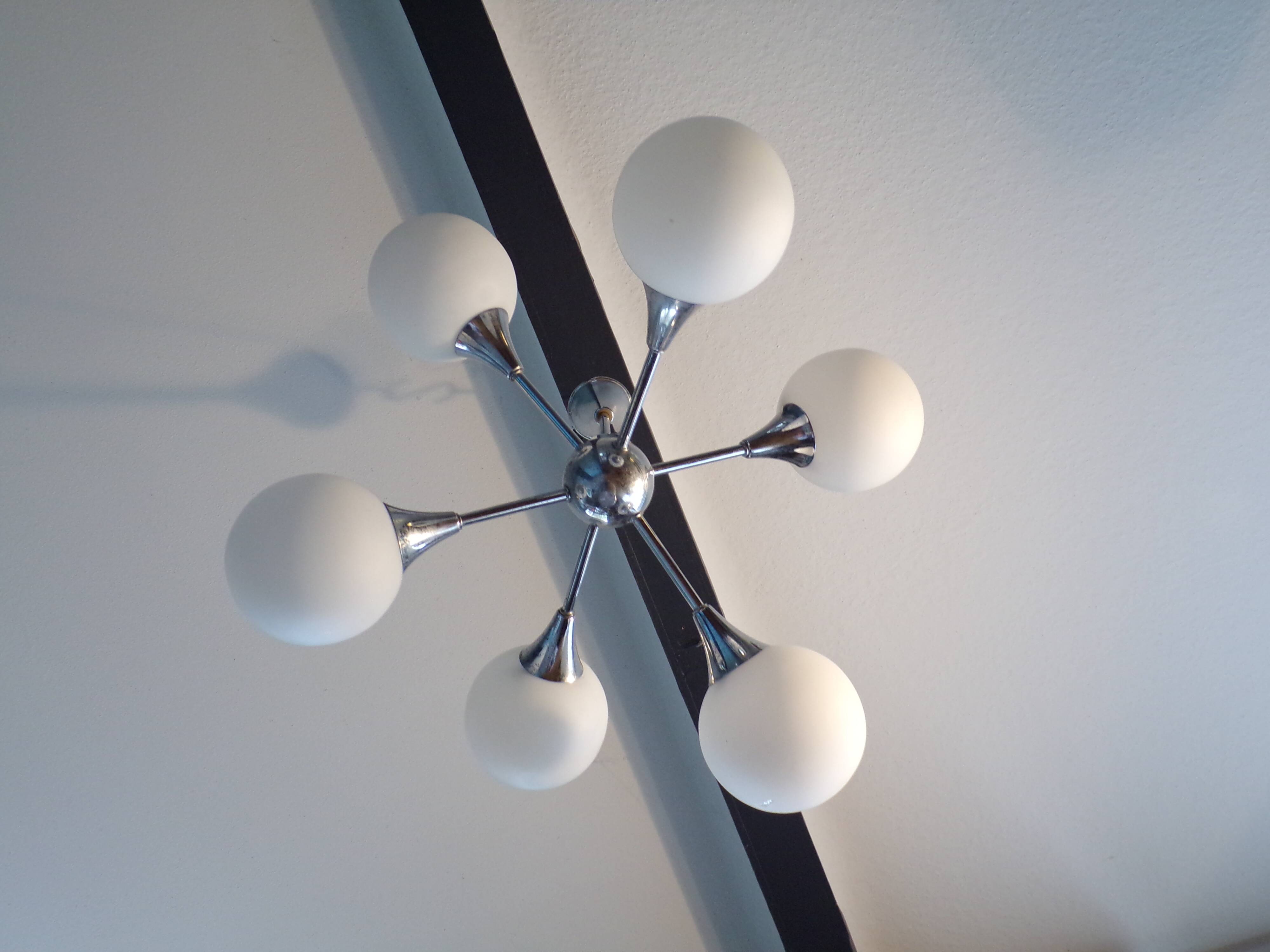 Lustre Sputnik 1970 with 6 lights