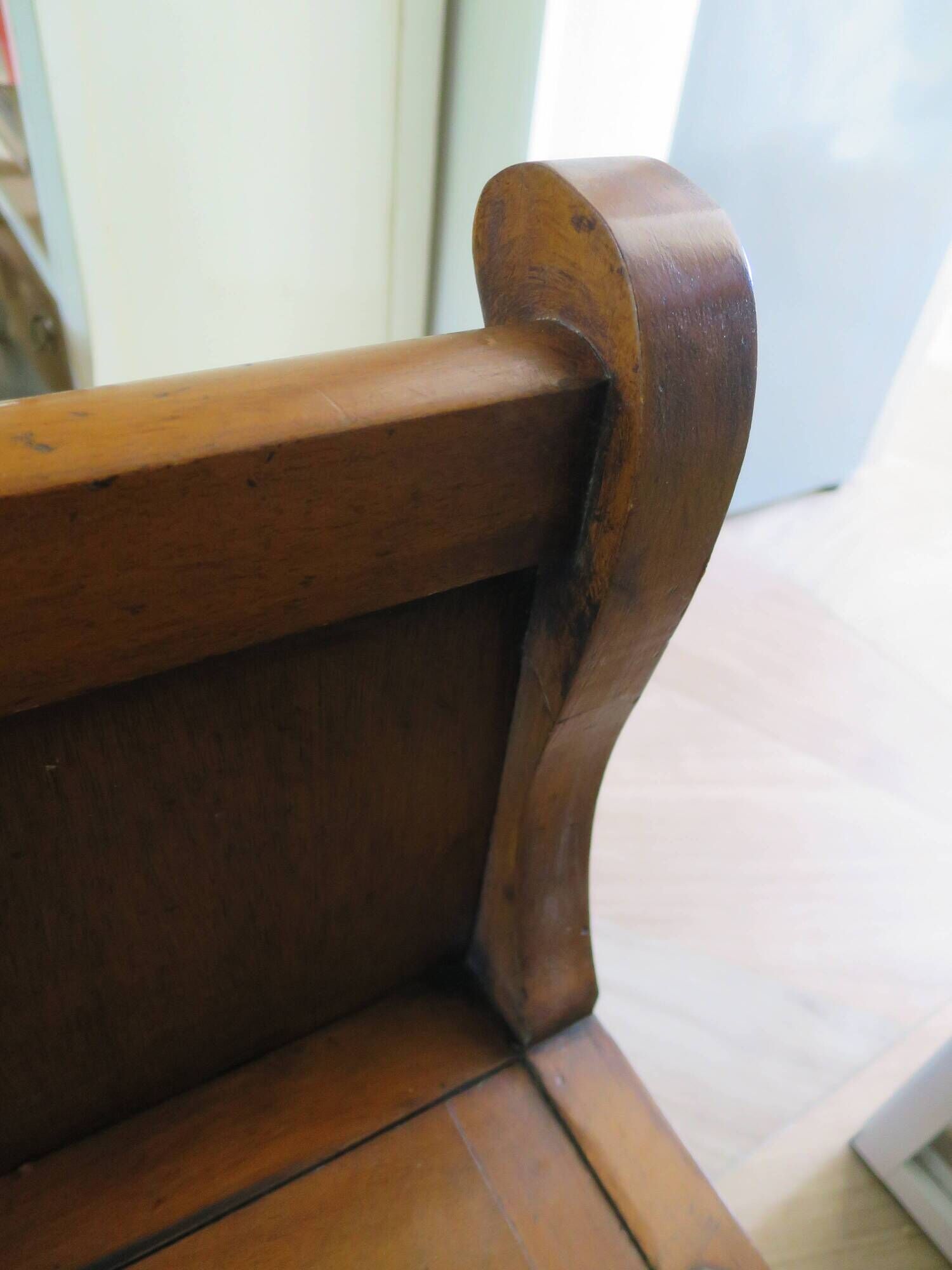 Rare entrance bench - Old chest bench - toy chest - oak color