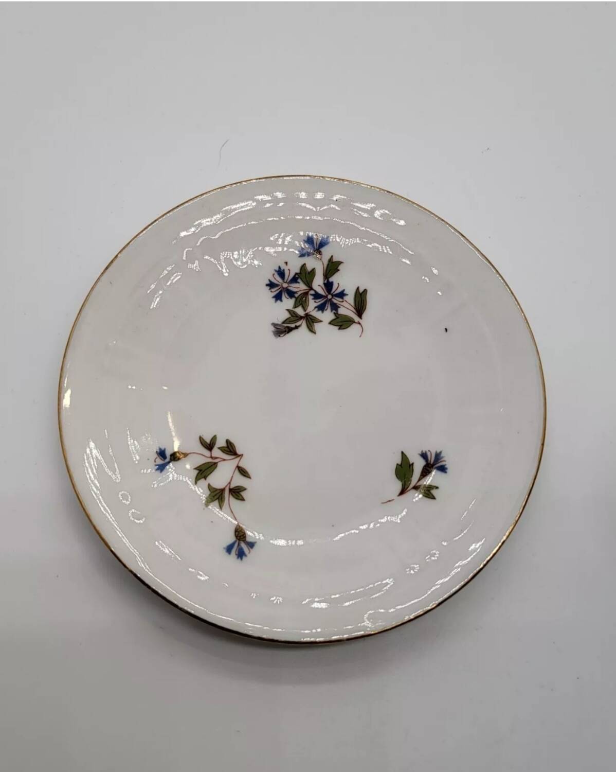 Porcelain Coffee Mug with Cornflower Decor
