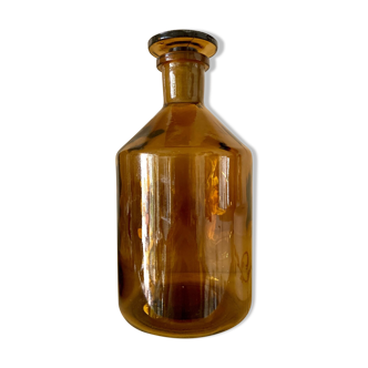 Amber glass apothecary bottle