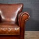 Ensemble de fauteuils en peau de mouton hollandais avec repose-pied
