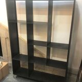 Large Landscape Library Artisanal Steel on Industrial Wheels