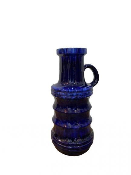 Grand vase par West Germany bleu profond