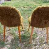 Chaises moumoute verte