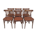 Suite of 6 bistrot chairs 1960