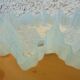Clichy blue speckled opaline lampshade