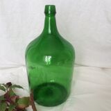 Dame Jeanne en verre vert émeraude