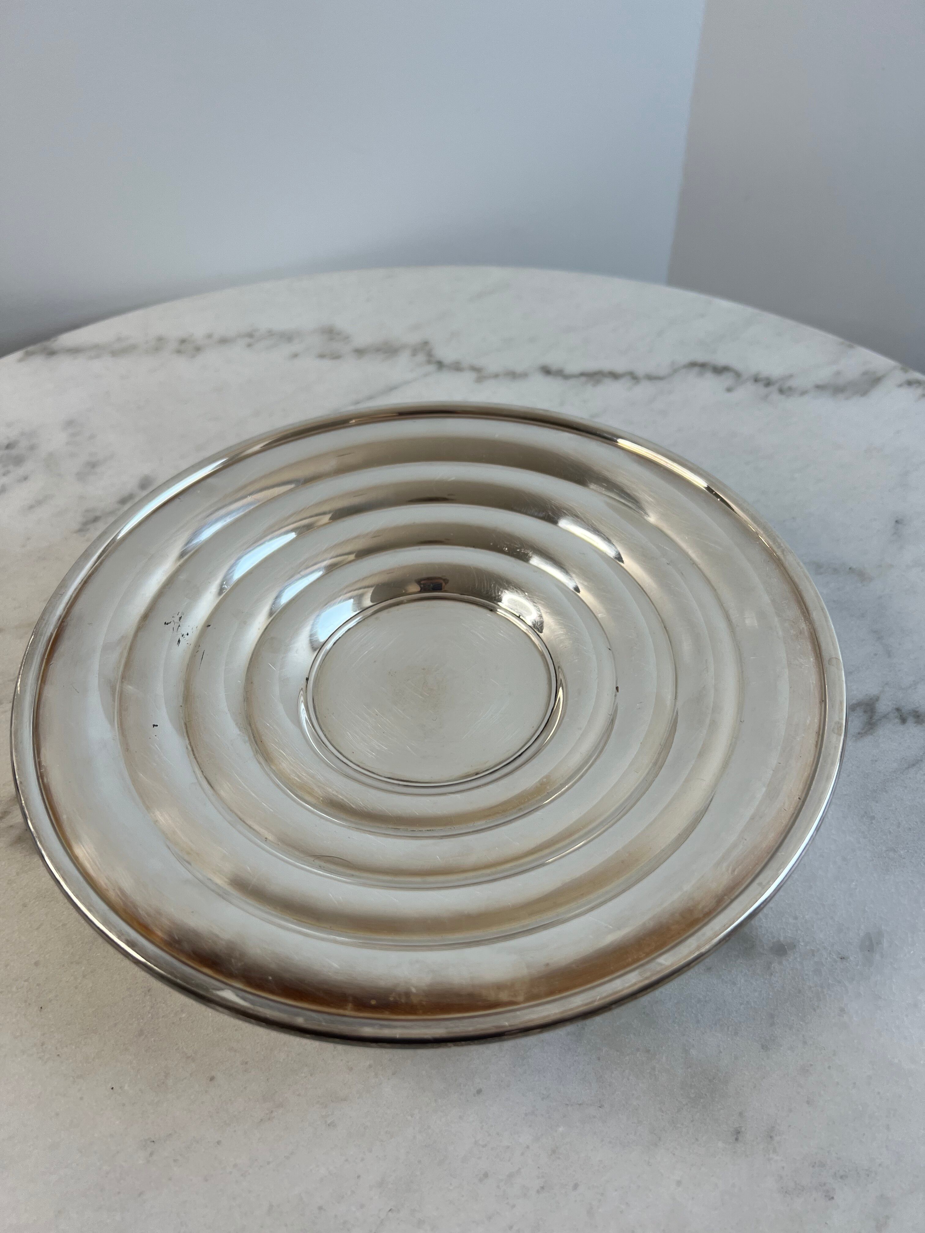 Art Deco silver-plated bowl