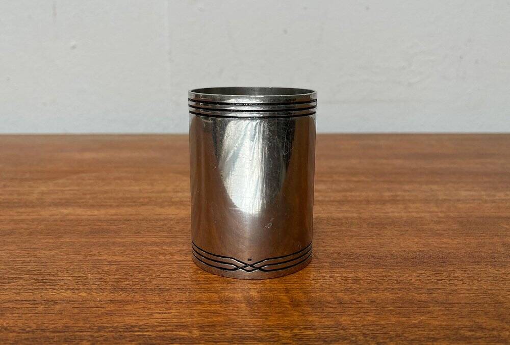 Art Deco metal vase from Étéain, France