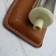 Tubular perpetual calendar, leather base, 50s