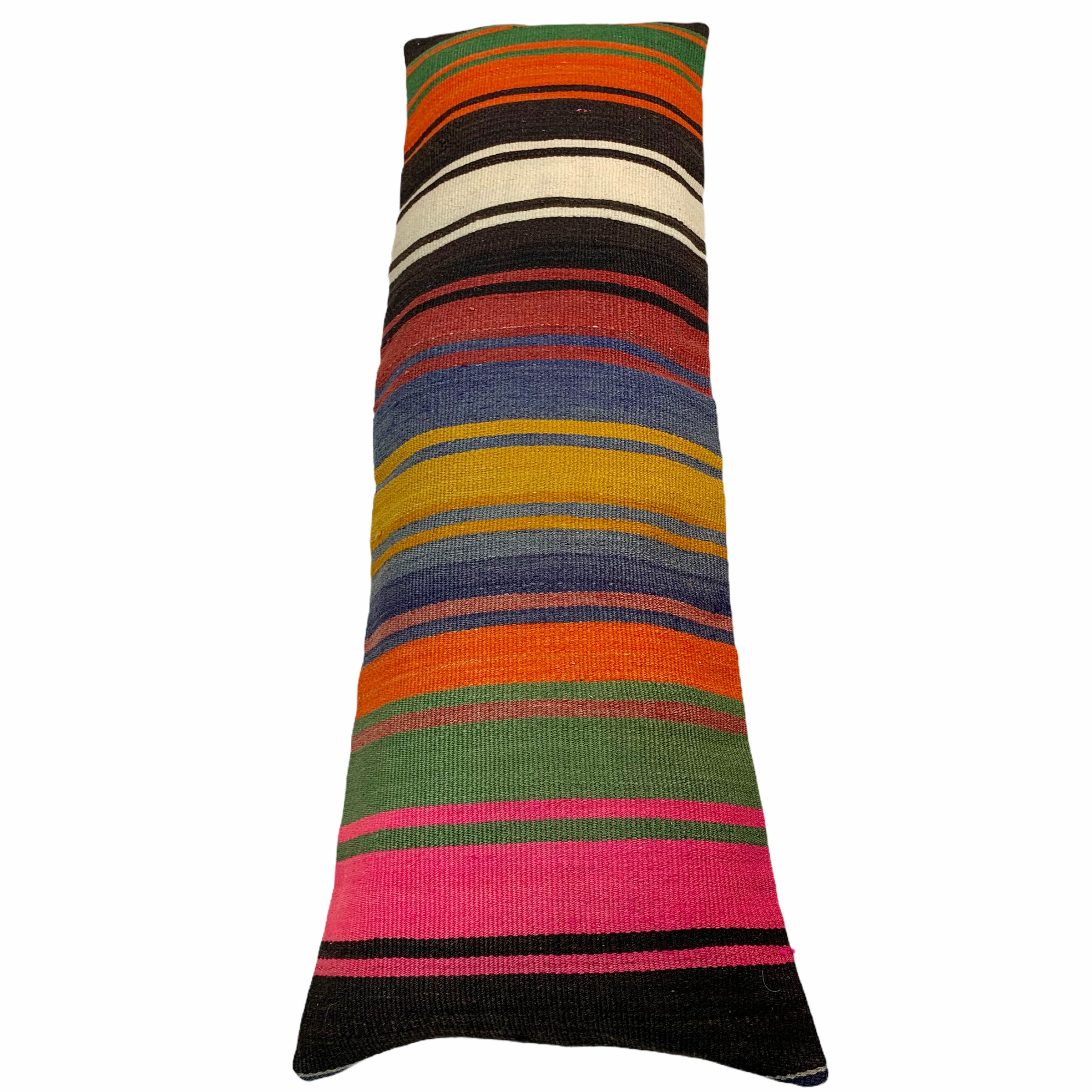 16"X 48" Bedding Kilim Pillow, Oversize Cushion Cover, Long Bolster Kilim Pillow Cover, 120x40 Cm