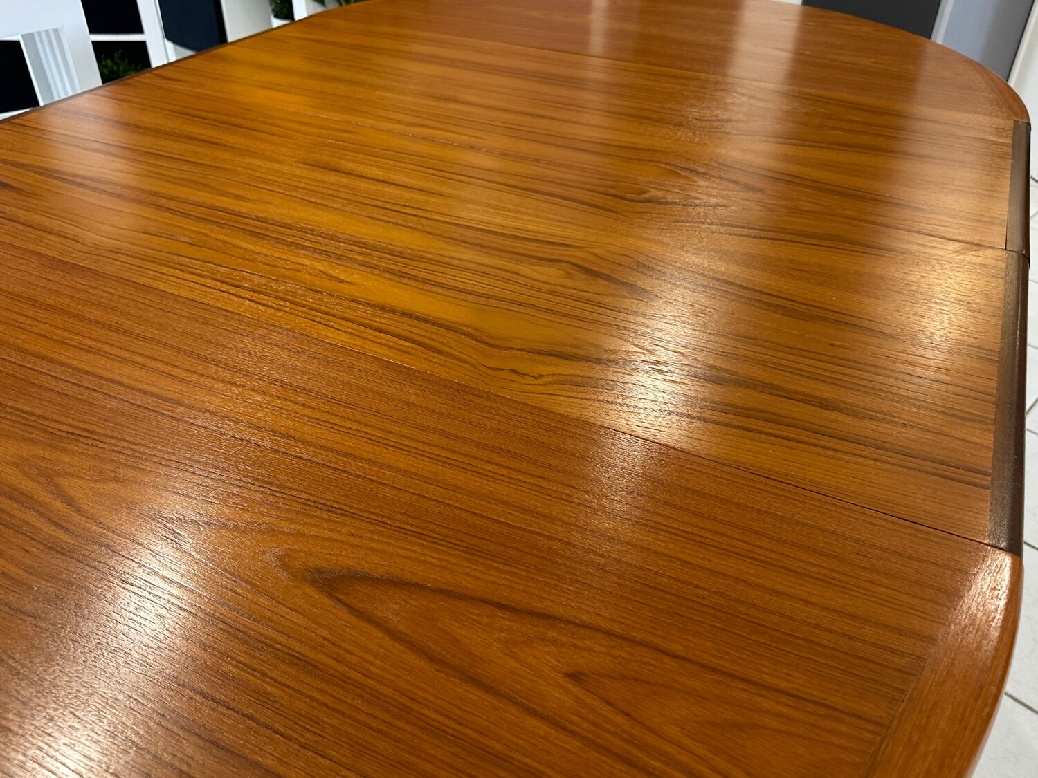 Extensible Baumann teck table vintage 1970