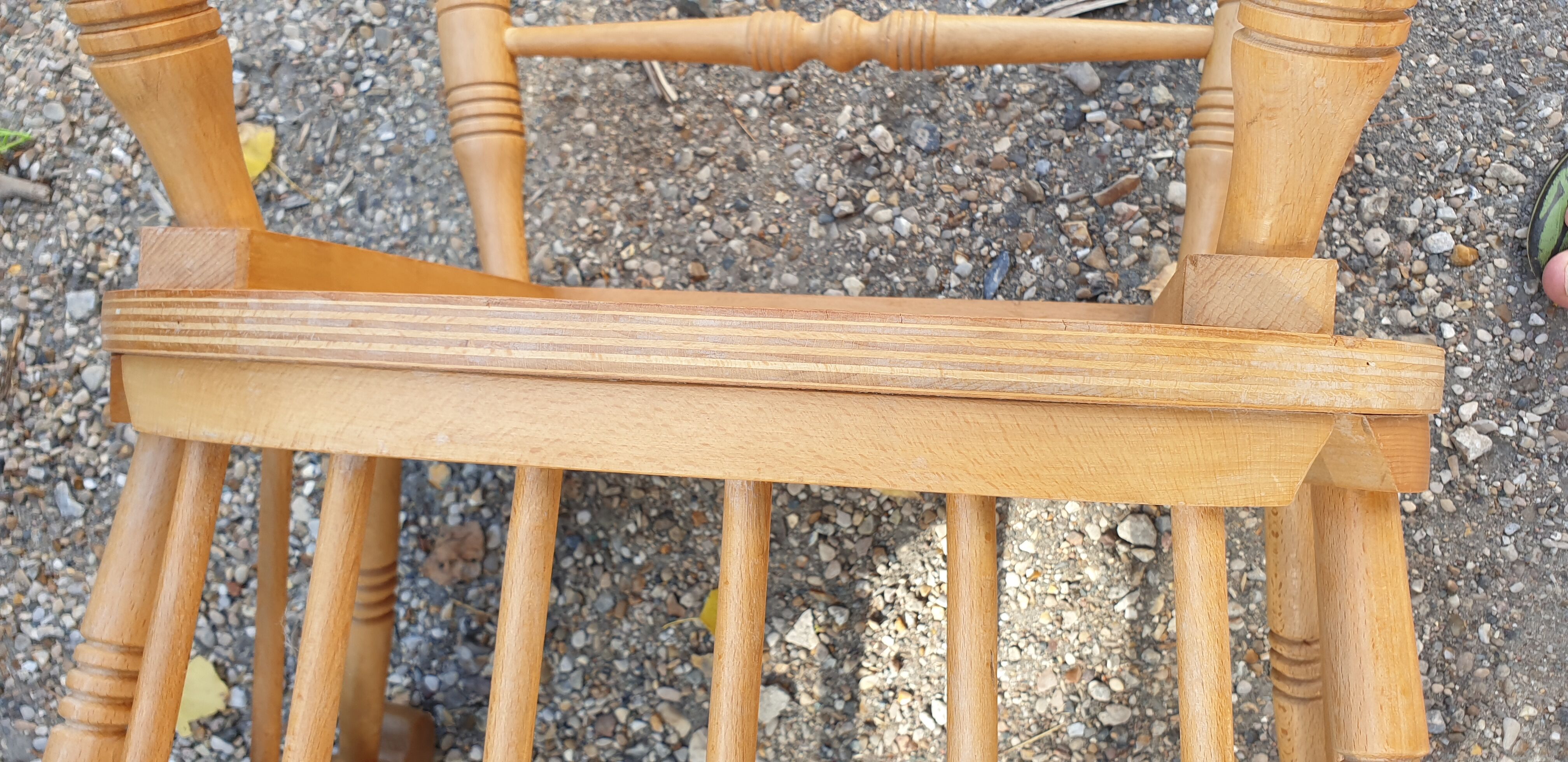 Classic rocking chair in wood multiplie sixties seventies