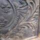 Crown cast iron fireplace plate