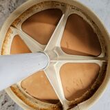 Pair of vintage white metal stools by Bremshey & Co.