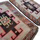 Set of 2 vintage handmade Turkish rugs 57x78 cm
