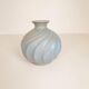 Pair of "Turkos" ceramic vases in mid-century style, Ewald Dahlskog, Bo Fajans, Sweden