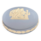 Wedgwood, blue jasper bonbonnière with antique decoration from the 20th century.