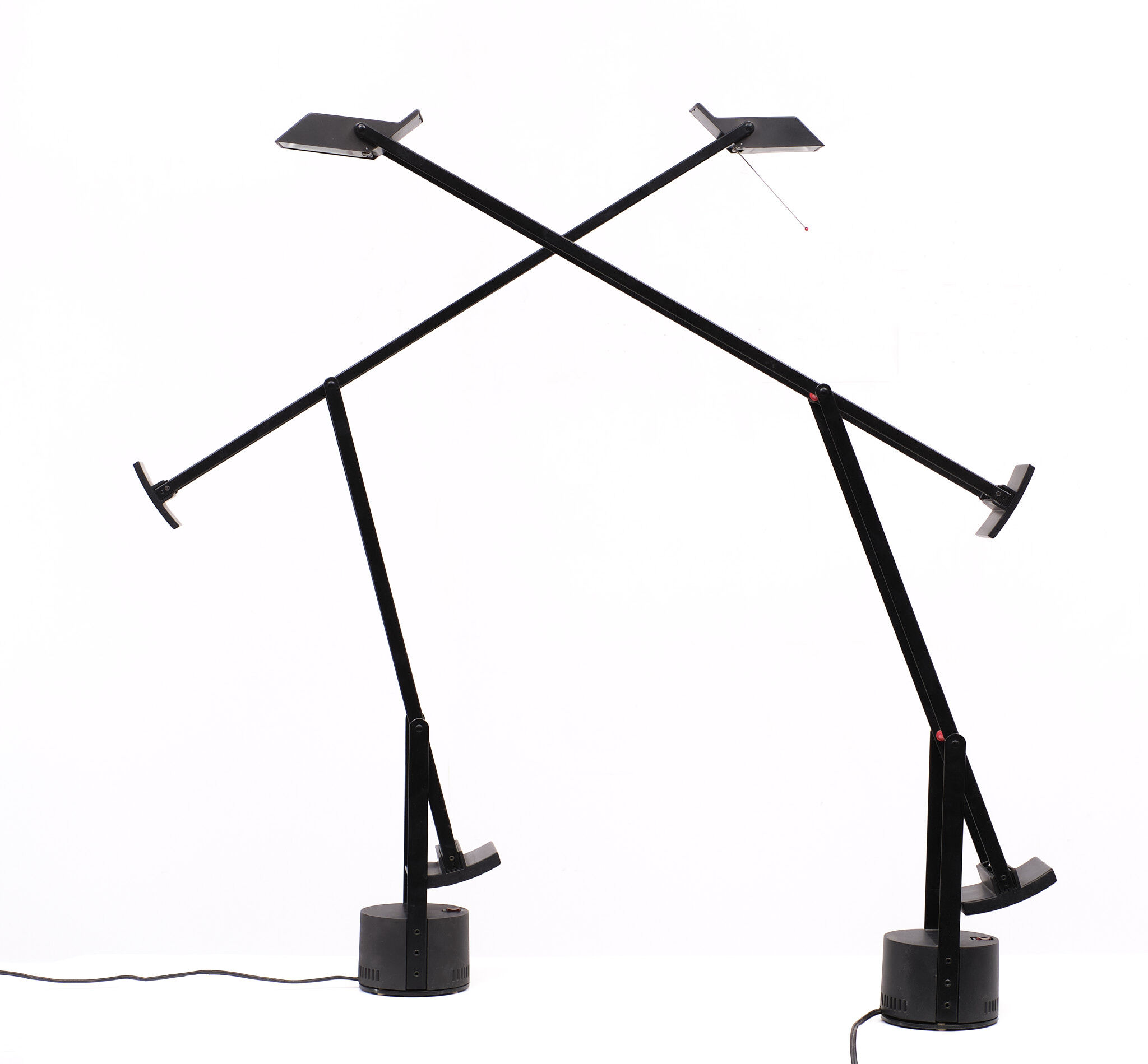 Set Tizio Table Lamps Design Richard Sapper for Artemide 1980s