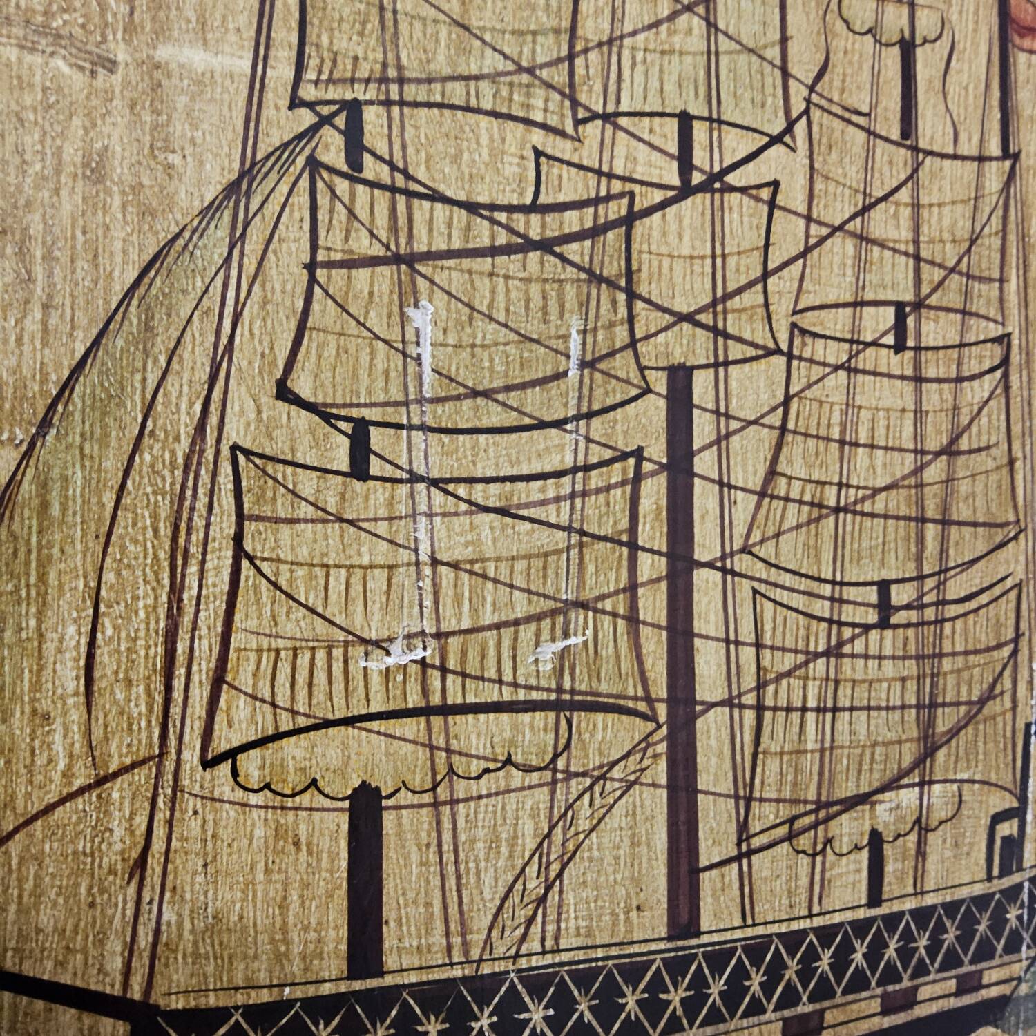 Vintage Indian wardrobe (nautical / ships) bohemian