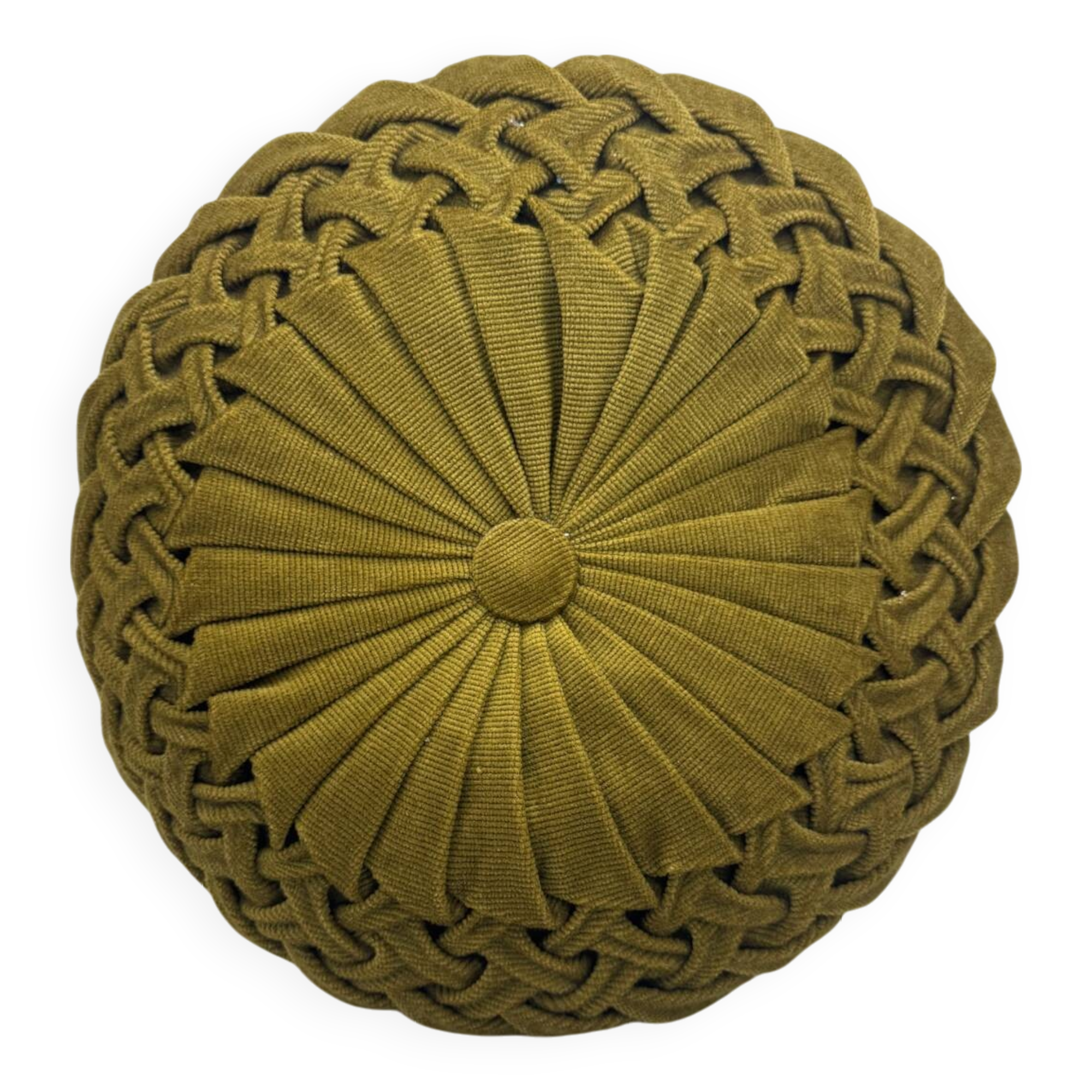 Vintage velvet round cushion