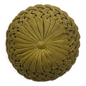 Coussin rond velours vintage