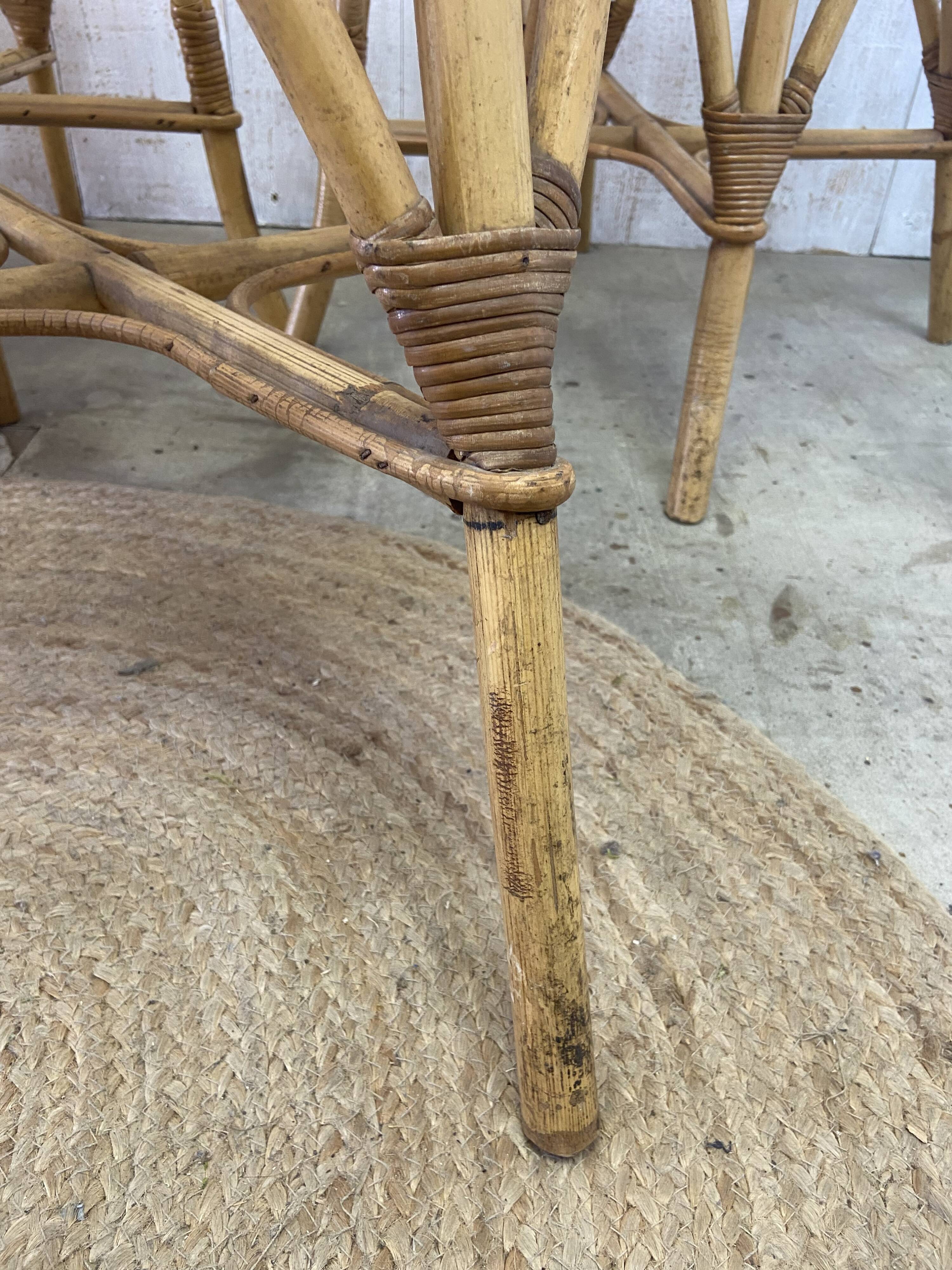 Louis Sognot rattan chairs